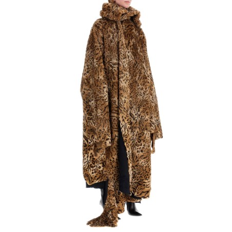 maxi faux fur coat in synthetic