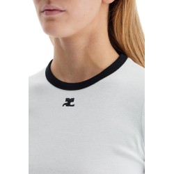 contrast edge t-shirt with eight