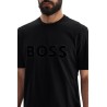 flocked logo t-shirt with