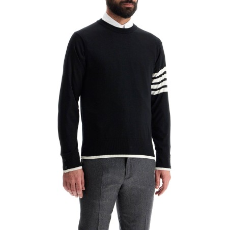 4-bar wool jersey pullover sweater