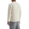 classic fit cable knit wool pullover