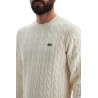 classic fit cable knit wool pullover