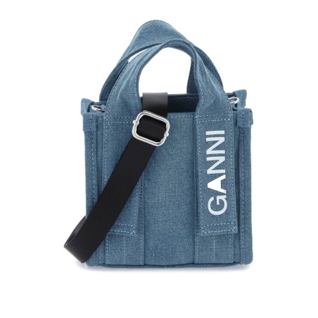 denim tech mini tote bag