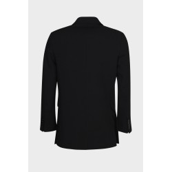 Double Breasted Oversize Jacket In Black