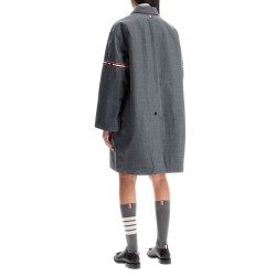 waterproof technical wool coat with rwb stripes