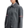 waterproof technical wool coat with rwb stripes