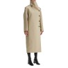 long trench coat with asymmetrical closure