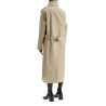 long trench coat with asymmetrical closure