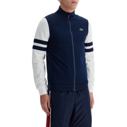 full zip sweatshirt with contrasting sleeves