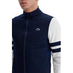 full zip sweatshirt with contrasting sleeves