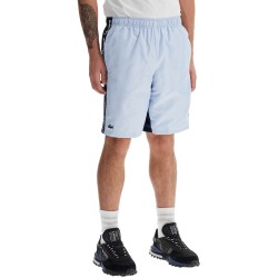 with logo on the bermuda shorts