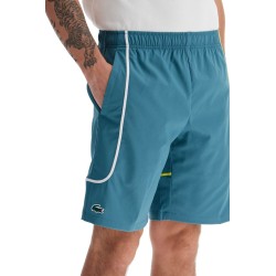 sporty bermuda shorts with contrasting stitching