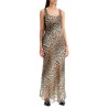 maxi chiffon animal print dress