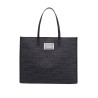 large jacquard-coated tote bag