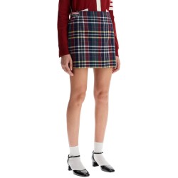 wool twill mini skirt in