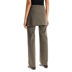 lander pants with overlapping skirt overlay