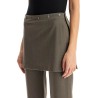 lander pants with overlapping skirt overlay