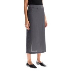 midi skirt with zipper