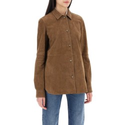 suede leather overshirt for