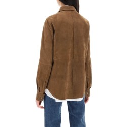 suede leather overshirt for