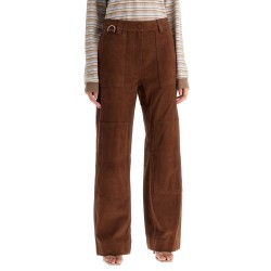 suede leather workwear pants