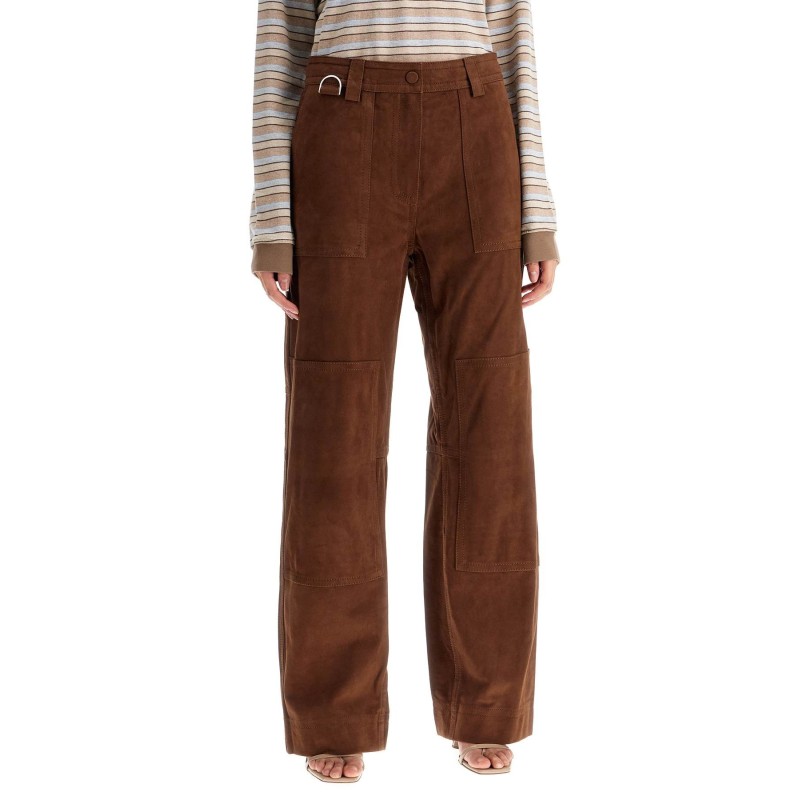 suede leather workwear pants