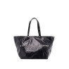 leather punch tote bag with