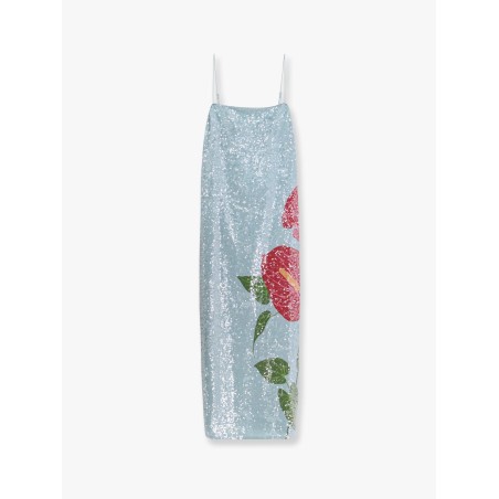 FARM RIO ANTHURIUM FLOWERS MAXI DRESS