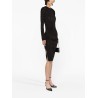 Victoria Beckham Ruched Long-Sleeve Midi Dress