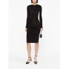 Victoria Beckham Ruched Long-Sleeve Midi Dress