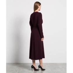 Victoria Beckham Burgundy Midi Dress