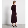 Victoria Beckham Burgundy Midi Dress