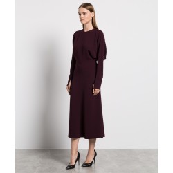 Victoria Beckham Burgundy Midi Dress