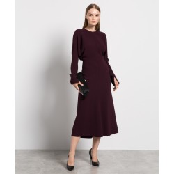 Victoria Beckham Burgundy Midi Dress