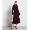 Victoria Beckham Burgundy Midi Dress