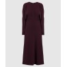 Victoria Beckham Burgundy Midi Dress