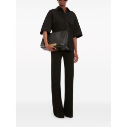 Victoria Beckham Contrast-Stitch Short-Sleeve Shirt