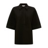 Victoria Beckham Contrast-Stitch Short-Sleeve Shirt