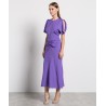 Victoria Beckham Purple Midi Dress