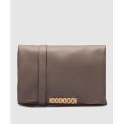 Victoria Beckham Beige Leather Bag With Chain