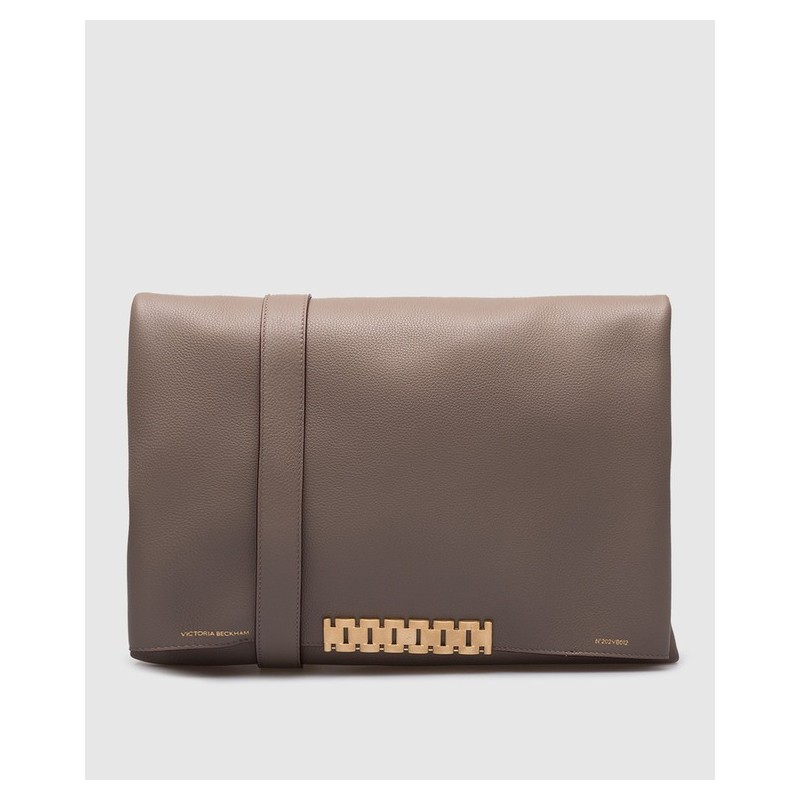 Victoria Beckham Beige Leather Bag With Chain