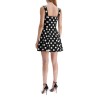 polka dot print strapless mini dress