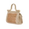 'extended sicily handbag in straw and raff