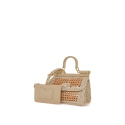 'extended sicily handbag in straw and raff