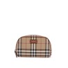 small beauty case with check pattern