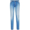 6 pkt slim blue denim pants