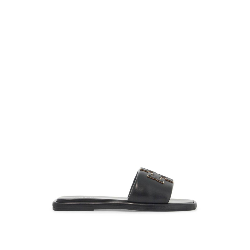 double t leather slides