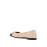 ballet flats with contrasting toe