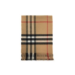 cashmere giant check scarf