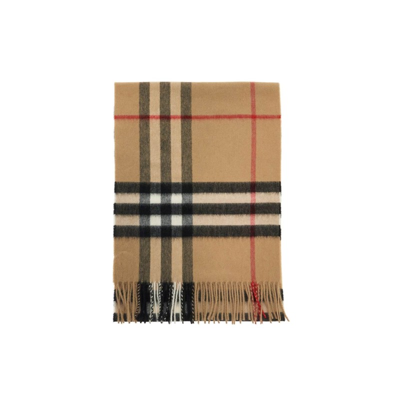 cashmere giant check scarf